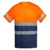 T-shirt Tausport laranja fluor azul marinho