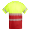 T-shirt Tausport amarelo fluor vermelho