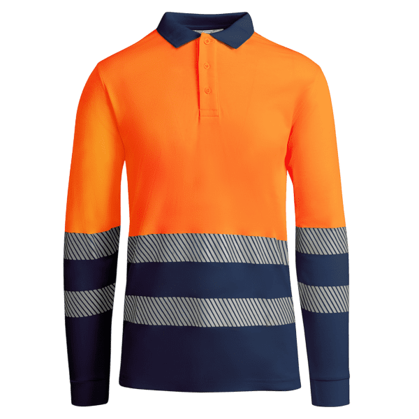 Atsport MC laranja fluor e azul marinho frente