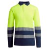 Atsport MC amarelo fluor e azul marinho frente