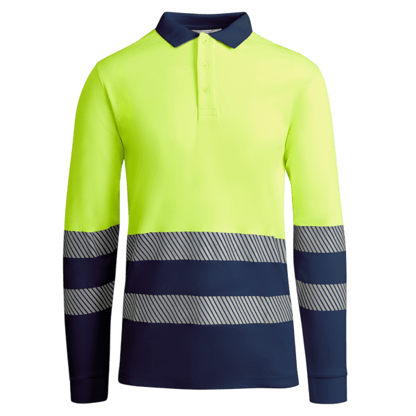 Atsport MC amarelo fluor e azul marinho frente