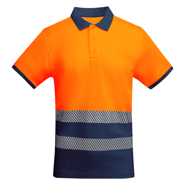 Atsport laranja fluor e azul marinho frente
