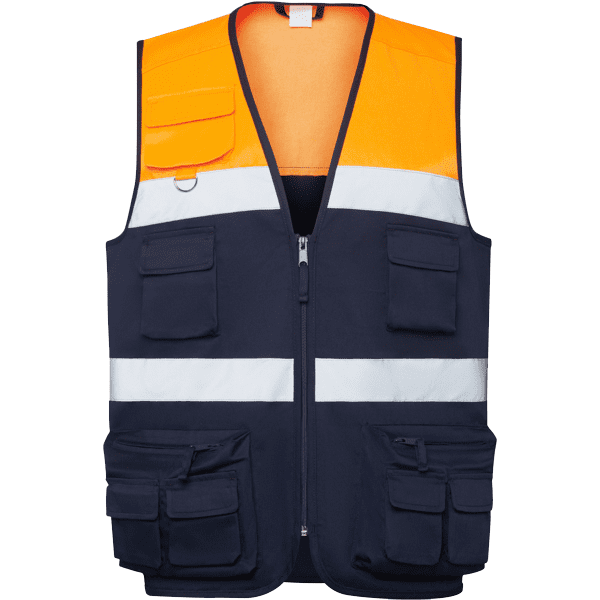 Betasport laranja fluor e azul marinho frente