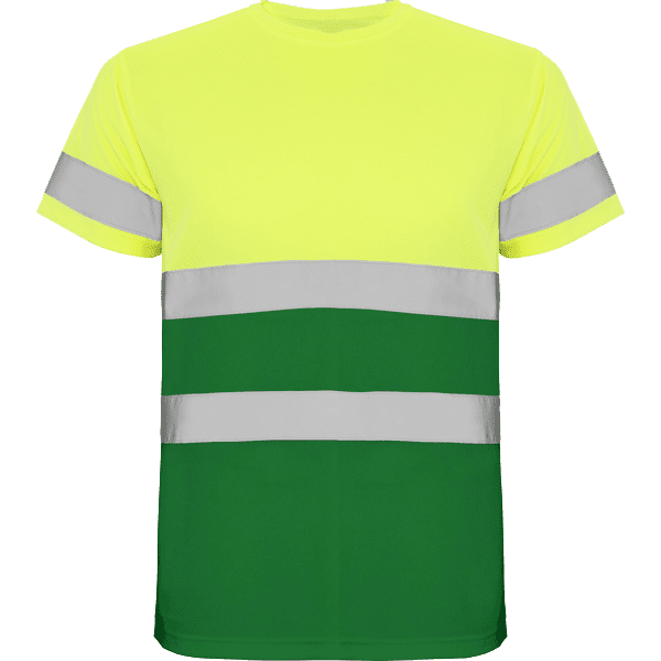 T-shirt Deltsport amarelo fluor e verde frente