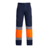 Enisport laranja fluor e azul marinho frente