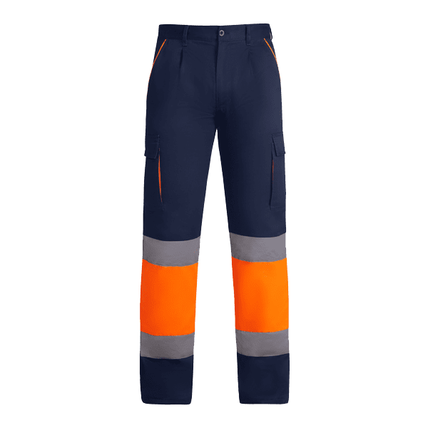 Enisport laranja fluor e azul marinho frente