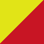 Amarelo Fluor / Vermelho