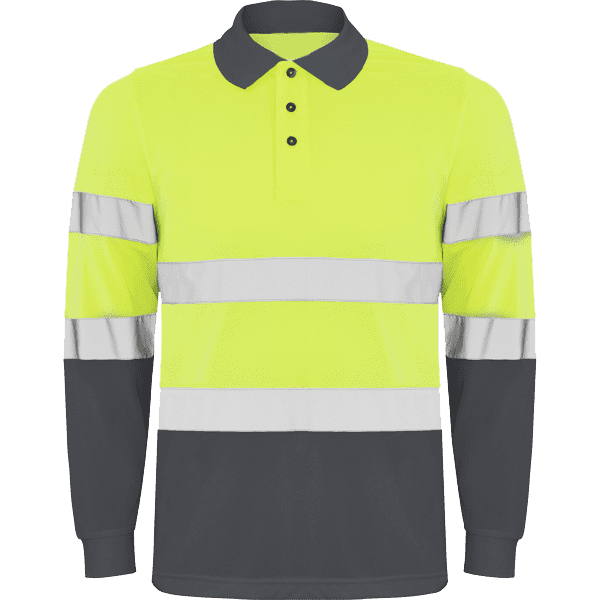Polasport MC amarelo fluor e cinzento frente