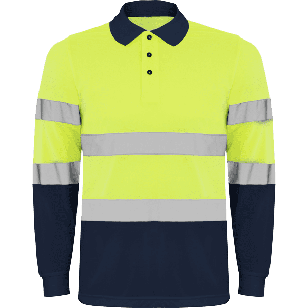 Polasport MC amarelo fluor e marinho frente
