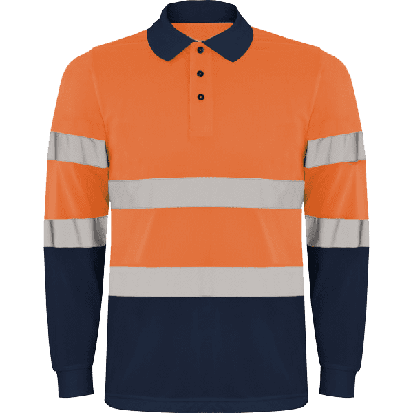 Polasport MC laranja fluor e marinho frente