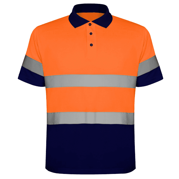 Polasport laranja fluor e marinho frente