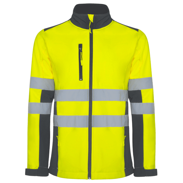 Softshell Antasport amarelo fluor e cinzento frente